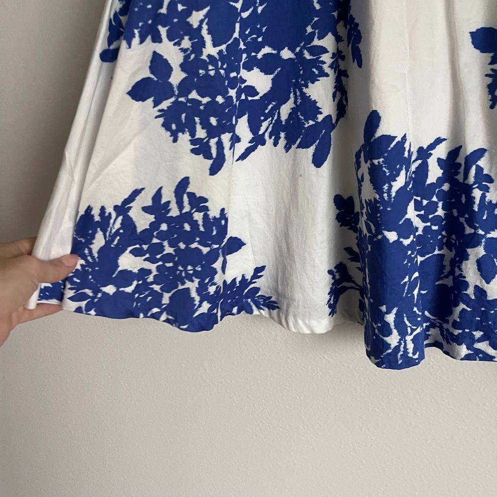 Vintage 90s Gap Floral Cotton A-line Midi Skirt - Picture 9 of 10